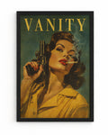 Vanity Pin-Up Posteri – Silahlı Kadın Figürlü Retro Vintage Duvar Sanatı
